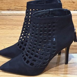 Black Aldo caged heels